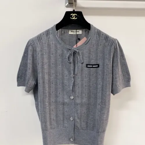 Wholesale MIU MIU T-Shirts Short Sleeved For Women #1439683 $96.00 USD, Wholesale Quality Replica MIU MIU T-Shirts