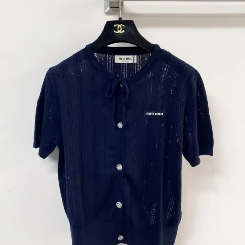 Wholesale MIU MIU T-Shirts Short Sleeved For Women #1439684 $96.00 USD, Wholesale Quality Replica MIU MIU T-Shirts