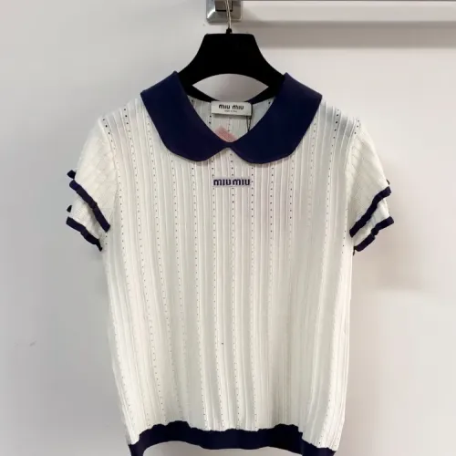Wholesale MIU MIU T-Shirts Short Sleeved For Women #1439714 $80.00 USD, Wholesale Quality Replica MIU MIU T-Shirts