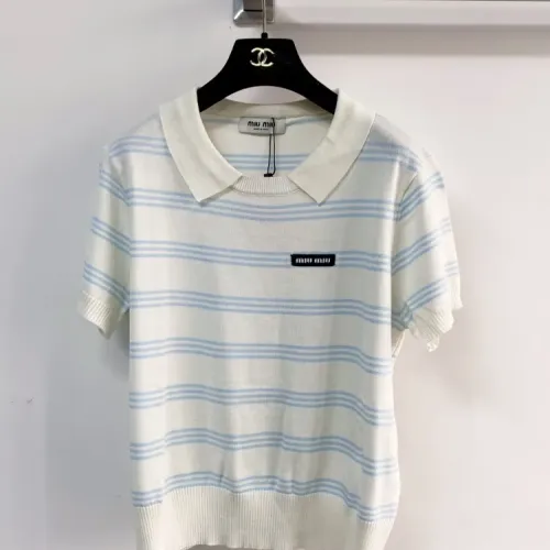 Wholesale MIU MIU T-Shirts Short Sleeved For Women #1439717 $100.00 USD, Wholesale Quality Replica MIU MIU T-Shirts