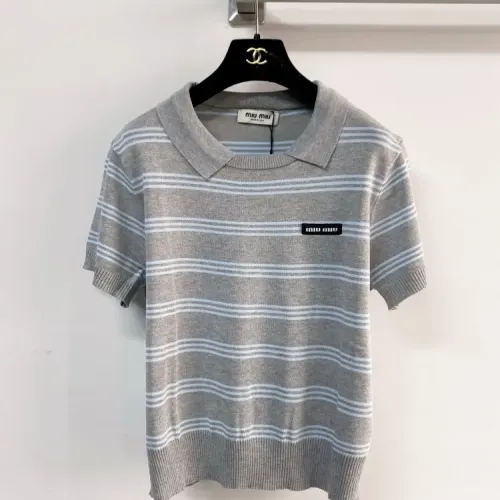 Wholesale MIU MIU T-Shirts Short Sleeved For Women #1439718 $100.00 USD, Wholesale Quality Replica MIU MIU T-Shirts