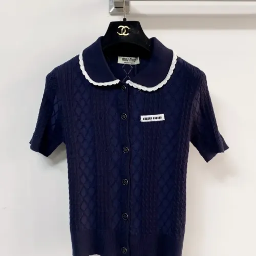 Wholesale MIU MIU T-Shirts Short Sleeved For Women #1439719 $98.00 USD, Wholesale Quality Replica MIU MIU T-Shirts
