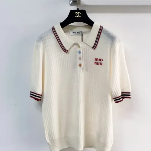 Wholesale MIU MIU T-Shirts Short Sleeved For Women #1439721 $96.00 USD, Wholesale Quality Replica MIU MIU T-Shirts