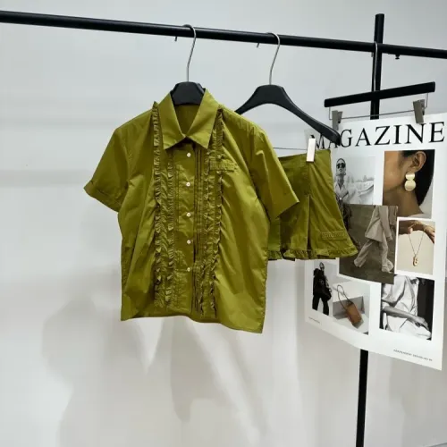 Wholesale MIU MIU Tracksuits Short Sleeved For Women #1439743 $162.00 USD, Wholesale Quality Replica MIU MIU Tracksuits