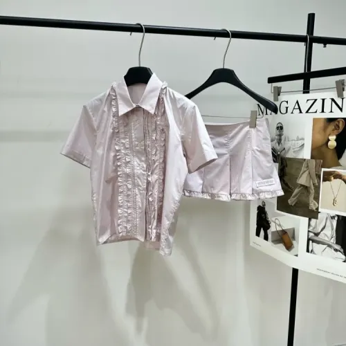 Wholesale MIU MIU Tracksuits Short Sleeved For Women #1439744 $162.00 USD, Wholesale Quality Replica MIU MIU Tracksuits