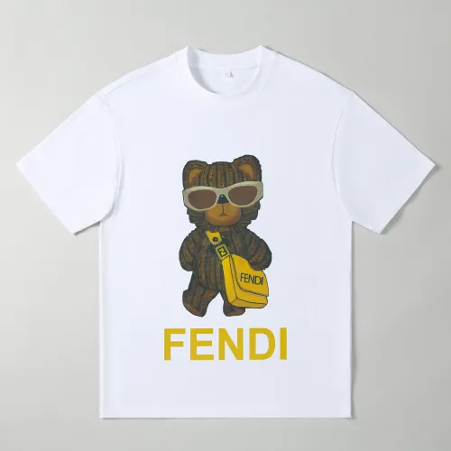 Wholesale Fendi Oversize T-Shirts Short Sleeved For Men #1439884 $25.00 USD, Wholesale Quality Replica Fendi T-Shirts