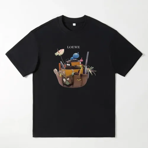 Wholesale LOEWE Oversize T-Shirts Short Sleeved For Men #1439899 $25.00 USD, Wholesale Quality Replica LOEWE T-Shirts
