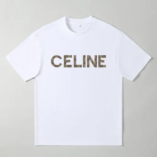 Wholesale Celine Oversize T-Shirts Short Sleeved For Men #1439906 $25.00 USD, Wholesale Quality Replica Celine T-Shirts