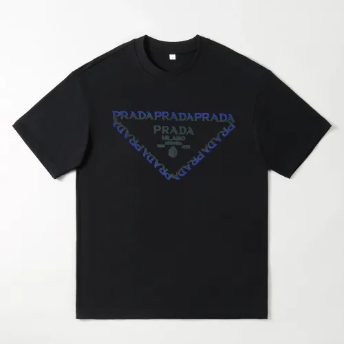 Wholesale Prada Oversize T-Shirts Short Sleeved For Men #1439911 $25.00 USD, Wholesale Quality Replica Prada T-Shirts
