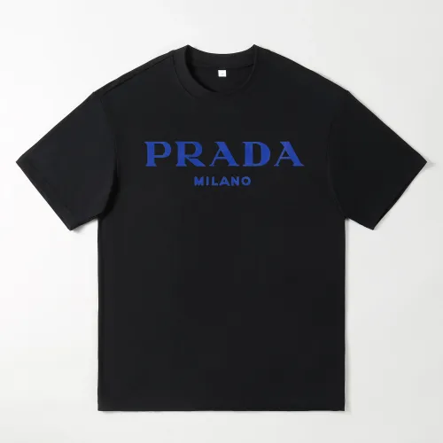 Wholesale Prada Oversize T-Shirts Short Sleeved For Men #1439915 $25.00 USD, Wholesale Quality Replica Prada T-Shirts