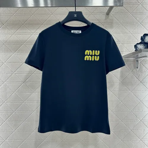 Wholesale MIU MIU T-Shirts Short Sleeved For Women #1439961 $60.00 USD, Wholesale Quality Replica MIU MIU T-Shirts