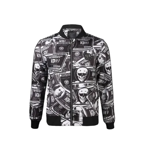 Wholesale Philipp Plein PP Jackets Long Sleeved For Men #1439988 $68.00 USD, Wholesale Quality Replica Philipp Plein PP Jackets