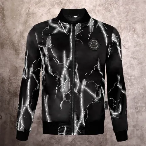 Wholesale Philipp Plein PP Jackets Long Sleeved For Men #1439992 $68.00 USD, Wholesale Quality Replica Philipp Plein PP Jackets