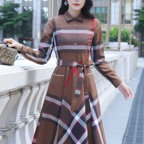 Replica Burberry Dresses Long Sleeved For Women #1440033 $85.00 USD for Wholesale