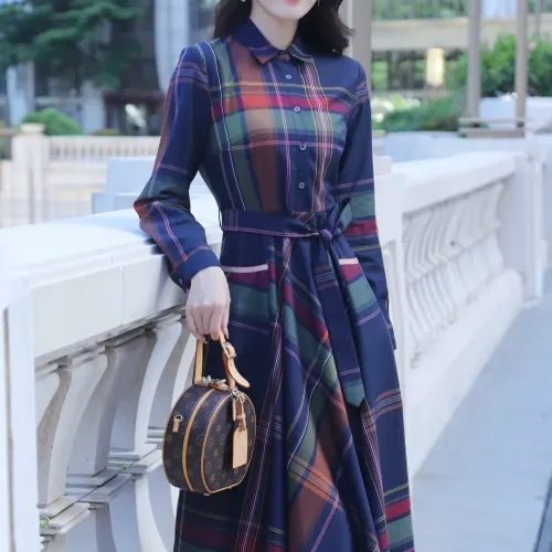 Replica Burberry Dresses Long Sleeved For Women #1440034 $85.00 USD for Wholesale