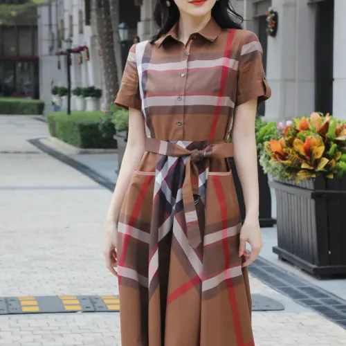 Replica Burberry Dresses Short Sleeved For Women #1440037 $85.00 USD for Wholesale