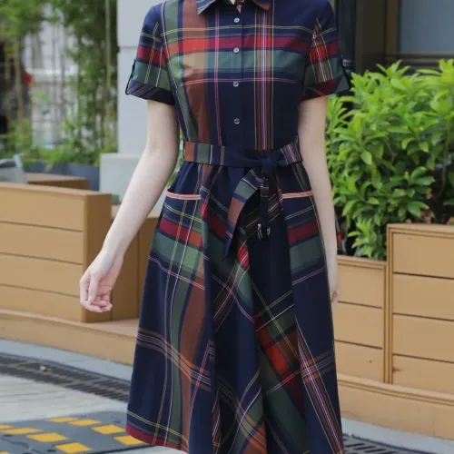 Wholesale Burberry Dresses Short Sleeved For Women #1440038 $85.00 USD, Wholesale Quality Replica Burberry Dresses