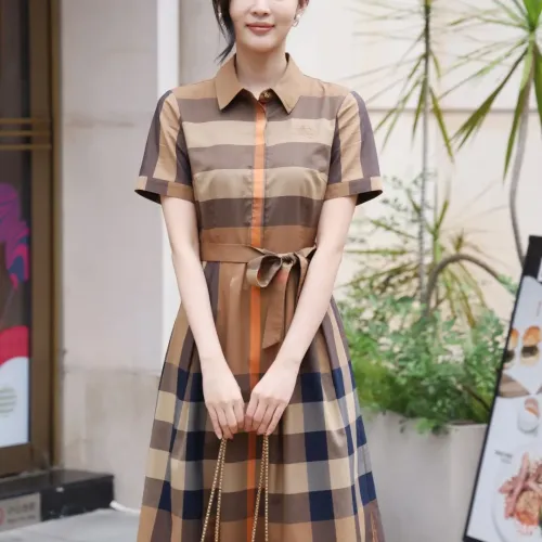 Replica Burberry Dresses Short Sleeved For Women #1440039 $85.00 USD for Wholesale