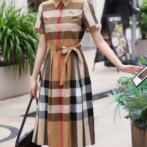 Wholesale Burberry Dresses Short Sleeved For Women #1440040 $85.00 USD, Wholesale Quality Replica Burberry Dresses
