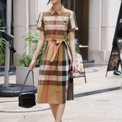Replica Burberry Dresses Short Sleeved For Women #1440040 $85.00 USD for Wholesale