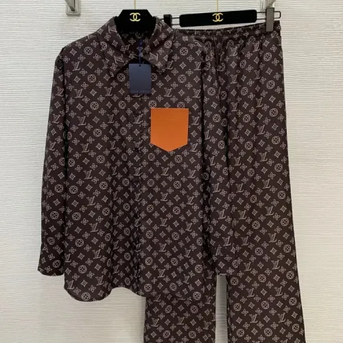 Wholesale Louis Vuitton LV Pajamas Long Sleeved For Women #1440043 $105.00 USD, Wholesale Quality Replica Louis Vuitton LV Tracksuits