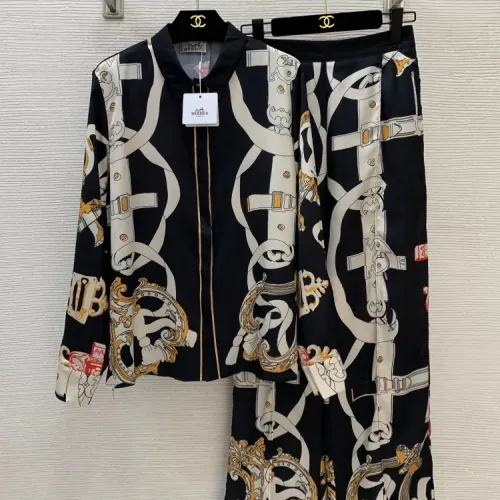 Wholesale Hermes Pajamas Long Sleeved For Women #1440045 $102.00 USD, Wholesale Quality Replica Hermes Tracksuits