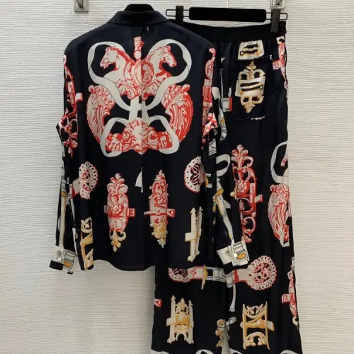 Replica Hermes Pajamas Long Sleeved For Women #1440045 $102.00 USD for Wholesale