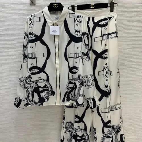 Wholesale Hermes Pajamas Long Sleeved For Women #1440046 $102.00 USD, Wholesale Quality Replica Hermes Tracksuits