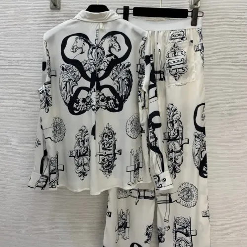 Replica Hermes Pajamas Long Sleeved For Women #1440046 $102.00 USD for Wholesale