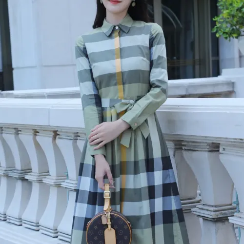 Replica Burberry Dresses Long Sleeved For Women #1440047 $85.00 USD for Wholesale