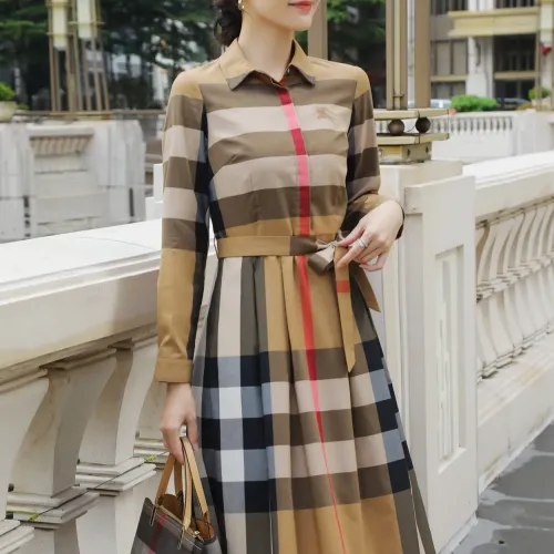 Replica Burberry Dresses Long Sleeved For Women #1440049 $85.00 USD for Wholesale