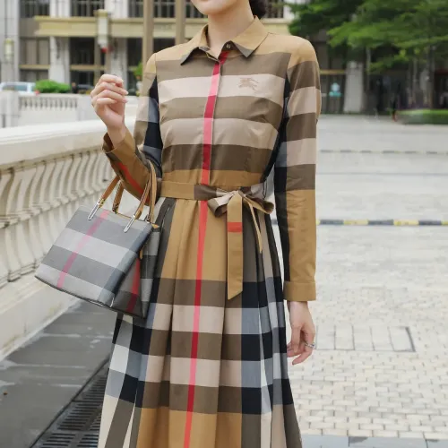 Replica Burberry Dresses Long Sleeved For Women #1440049 $85.00 USD for Wholesale