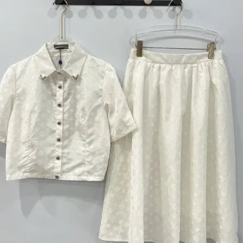 Wholesale Louis Vuitton LV Tracksuits Short Sleeved For Women #1440053 $88.00 USD, Wholesale Quality Replica Louis Vuitton LV Tracksuits