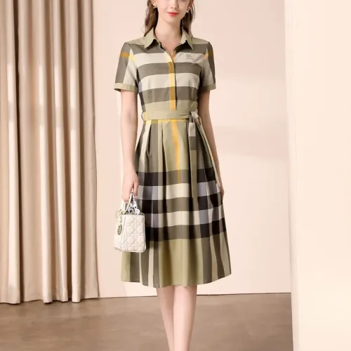 Replica Burberry Dresses Short Sleeved For Women #1440054 $85.00 USD for Wholesale