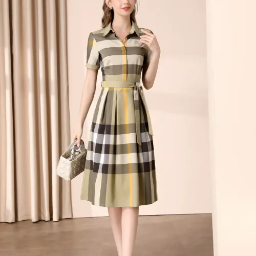 Replica Burberry Dresses Short Sleeved For Women #1440054 $85.00 USD for Wholesale