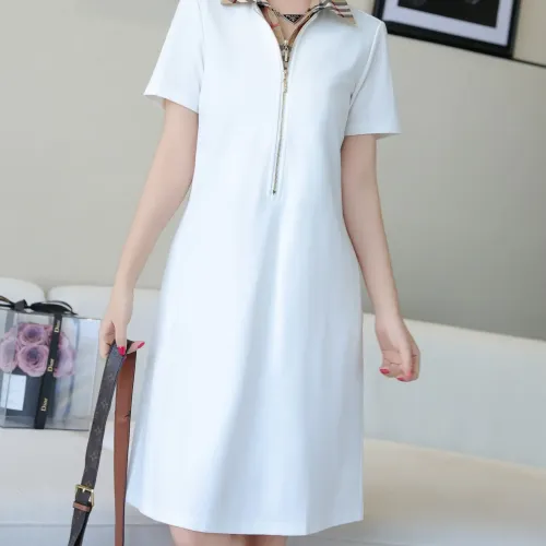 Wholesale Burberry Dresses Short Sleeved For Women #1440055 $85.00 USD, Wholesale Quality Replica Burberry Dresses