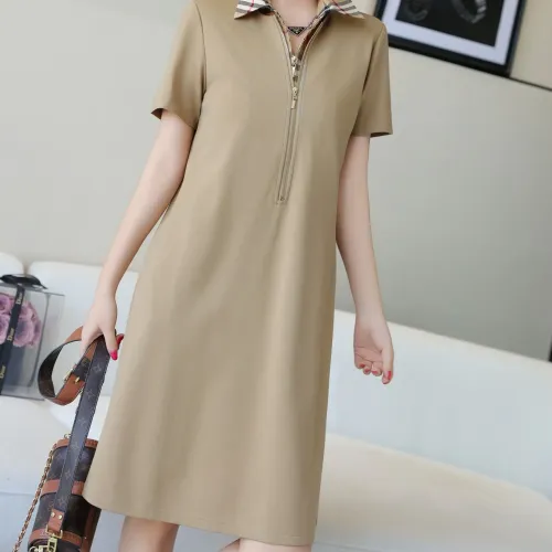 Wholesale Burberry Dresses Short Sleeved For Women #1440056 $85.00 USD, Wholesale Quality Replica Burberry Dresses
