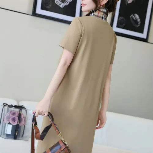 Replica Burberry Dresses Short Sleeved For Women #1440056 $85.00 USD for Wholesale