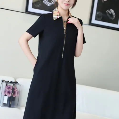 Replica Burberry Dresses Short Sleeved For Women #1440059 $85.00 USD for Wholesale