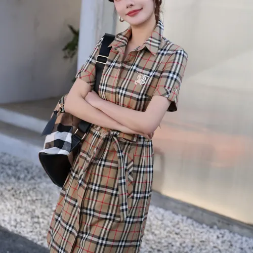 Replica Burberry Dresses Short Sleeved For Women #1440060 $85.00 USD for Wholesale