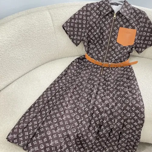 Replica Louis Vuitton LV Dresses Short Sleeved For Women #1440066 $82.00 USD for Wholesale