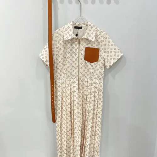 Wholesale Louis Vuitton LV Dresses Short Sleeved For Women #1440067 $82.00 USD, Wholesale Quality Replica Louis Vuitton LV Dresses
