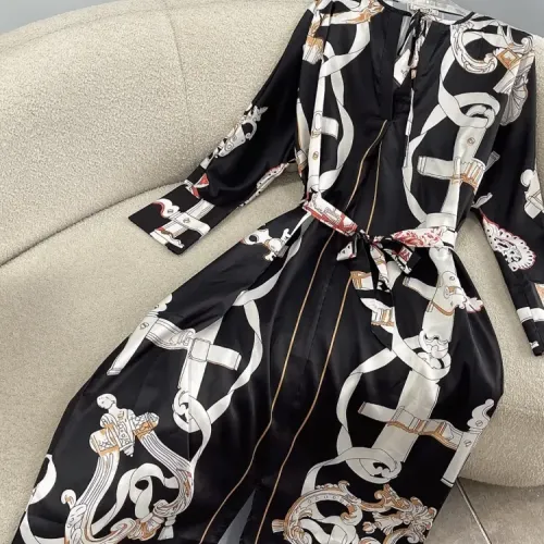 Replica Hermes Dresses Long Sleeved For Women #1440068 $82.00 USD for Wholesale