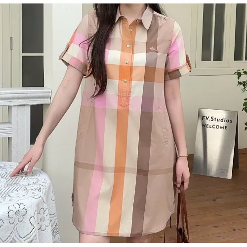 Wholesale Burberry Dresses Short Sleeved For Women #1440069 $85.00 USD, Wholesale Quality Replica Burberry Dresses