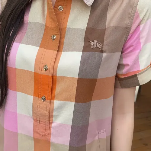 Replica Burberry Dresses Short Sleeved For Women #1440069 $85.00 USD for Wholesale