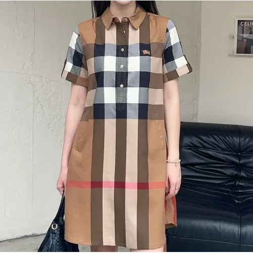 Wholesale Burberry Dresses Short Sleeved For Women #1440070 $85.00 USD, Wholesale Quality Replica Burberry Dresses