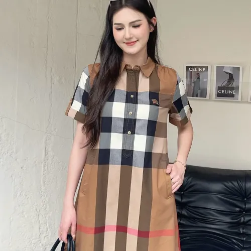 Replica Burberry Dresses Short Sleeved For Women #1440070 $85.00 USD for Wholesale