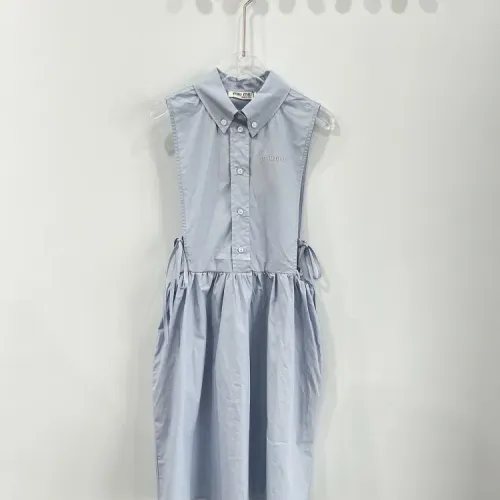Wholesale MIU MIU Dresses Sleeveless For Women #1440071 $72.00 USD, Wholesale Quality Replica MIU MIU Dresses