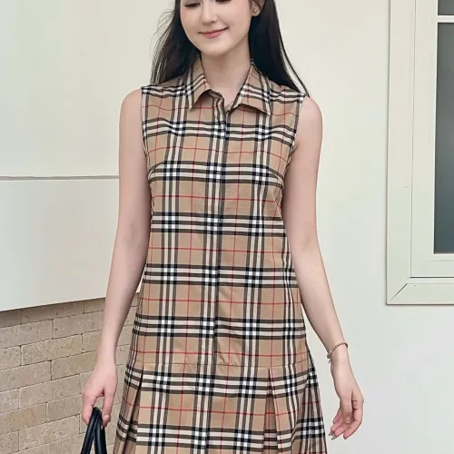 Replica Burberry Dresses Sleeveless For Women #1440074 $85.00 USD for Wholesale