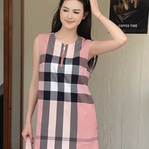 Replica Burberry Dresses Sleeveless For Women #1440075 $85.00 USD for Wholesale